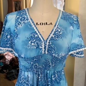 Vintage flutter sleeve summer dress